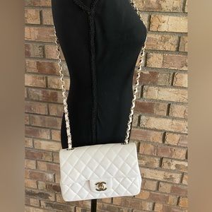 Chanel mini rectangular in rare cream color